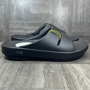 OOFOS OOahh Slide Sandals Womens 11 Black Recovery Comfort Foam NEW